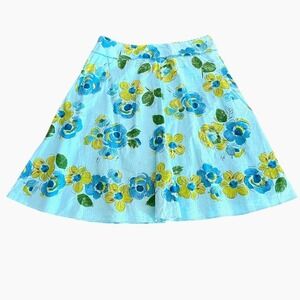 Liz Claiborne Women's Size 16 A Line‎ Skirt Floral Print Zip Spring Summer Flowy